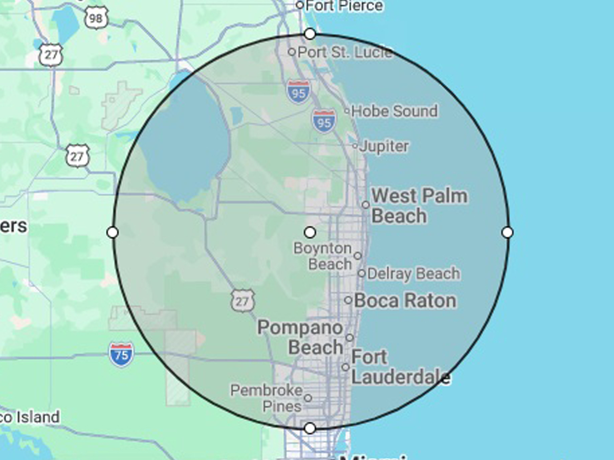 Cornerstone Home Inspections service area &mdash; Palm Beach & Martin County, Florida